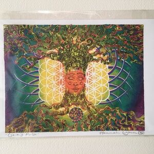 Vibrant Green and Yellow Art Print